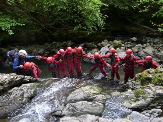 Gorge walking group