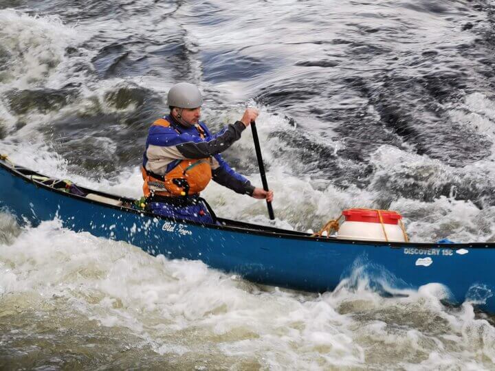 Simon Foster canoeing